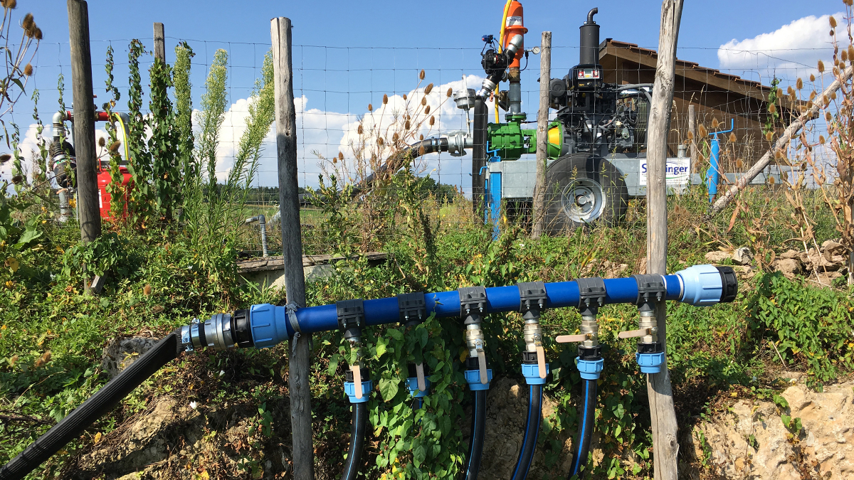 Pumpe und Verteilstation