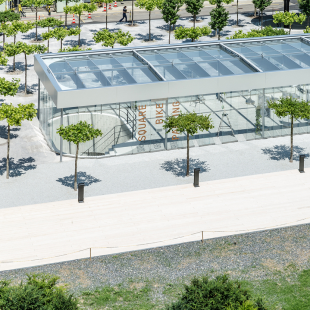Pavillon auf dem Novartis Campus